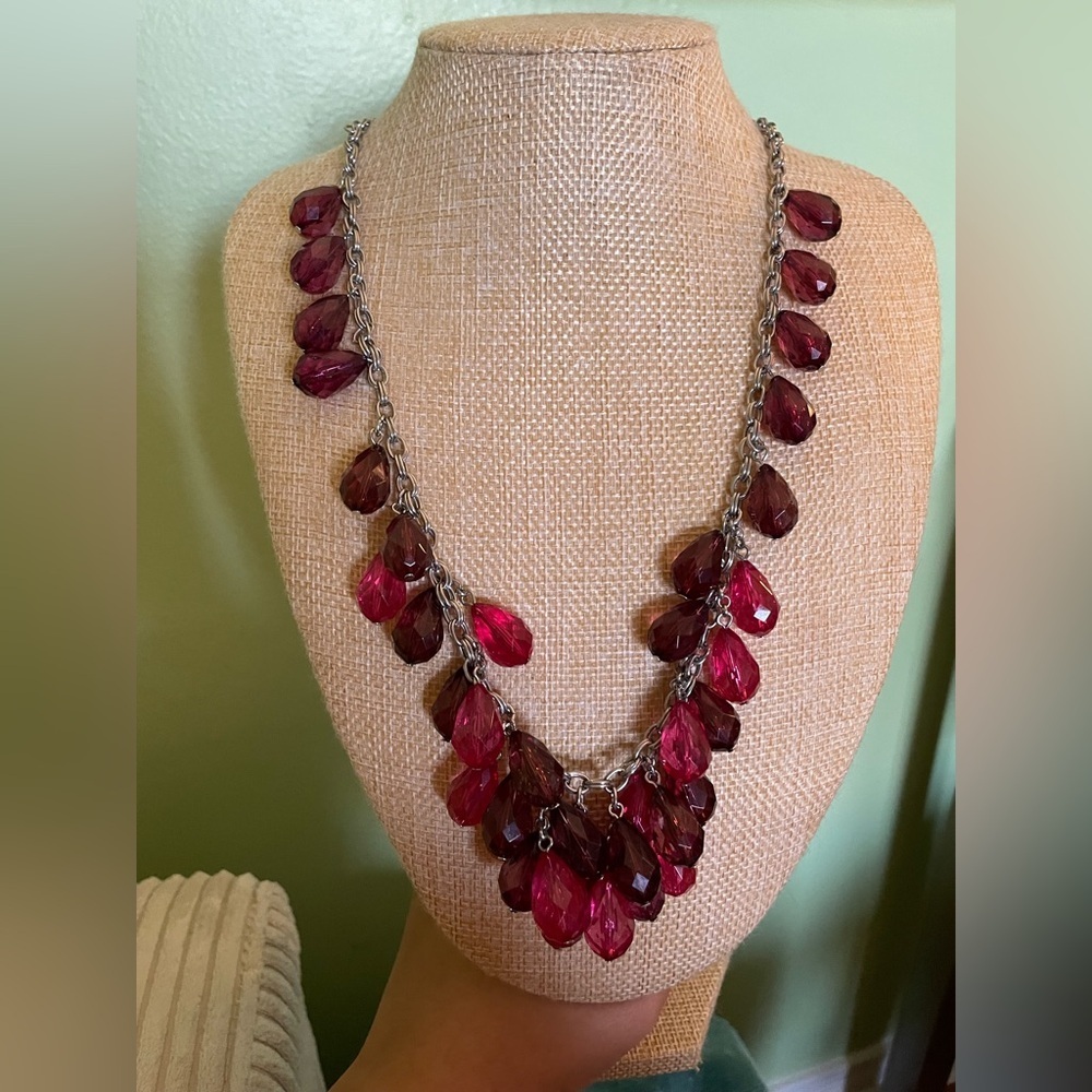 Elegant Loft Pink and Brown Necklace